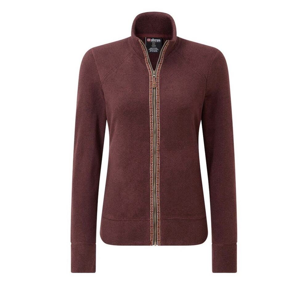Sherpa Adventure Gear Rolpa Jacket Women’s Medium Burnt Orange Full Zip Pockets